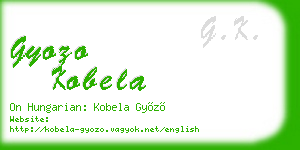 gyozo kobela business card