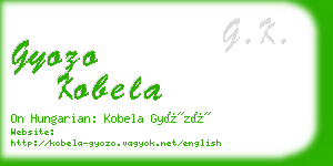 gyozo kobela business card